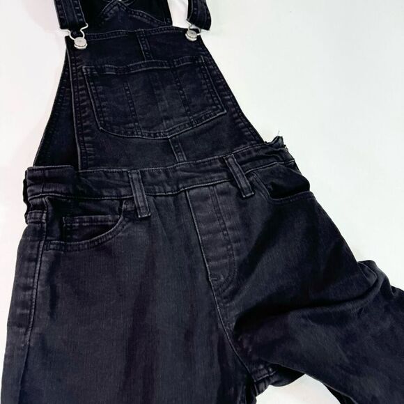 Levi Strauss & Co. Jumpsuit Womens 26 Black Solid Sleeveless Ankle Length Denim - Picture 2 of 12